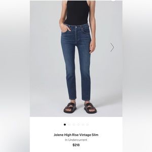 CITIZENS OF HUMANITY Jolene High Rise Vintage Slim Jeans Size 28